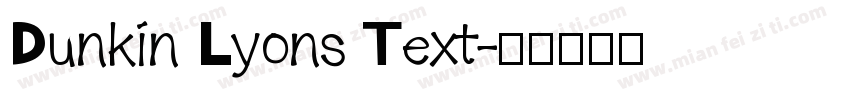 Dunkin Lyons Text字体转换